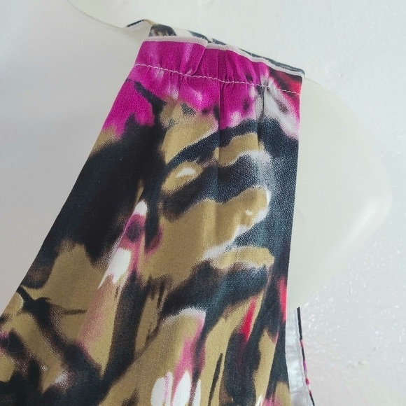 Tahari Floral Pink V-Neck Sleeveless Blouse | S - Picture 6 of 11